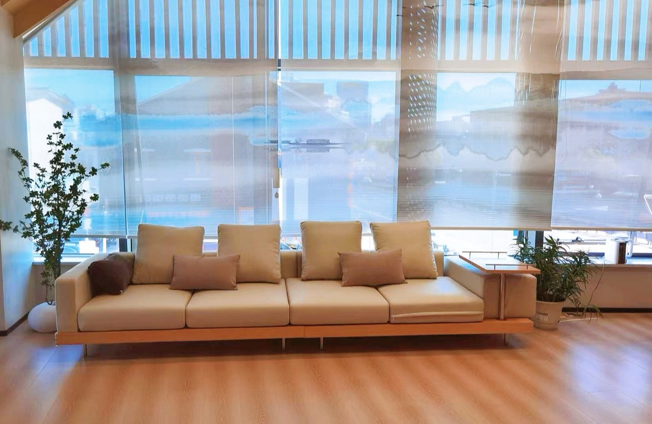 The waiting area at her practice in China
